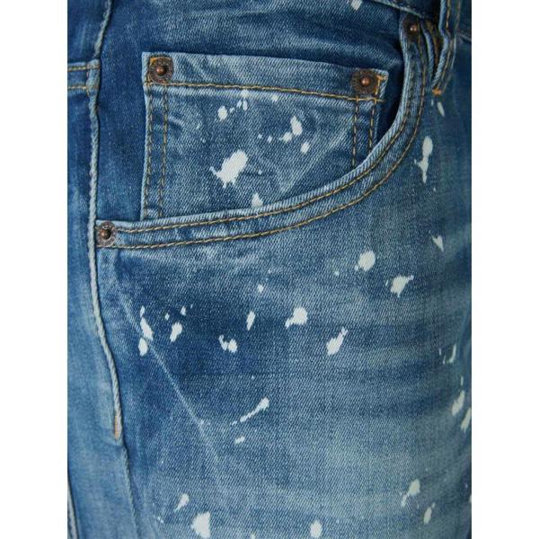 DSQUARED2 Skater Jean Faded Bleached Splash Effect Blue Jeans W34