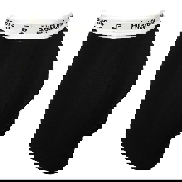 Bjorn Borg 3-Pack White Waistband Boxer Trunks, Black