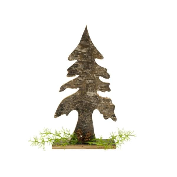 3cm Christmas Tree Shape Birch Bark Table Top Decoration with Rustic Natural Finish image 2