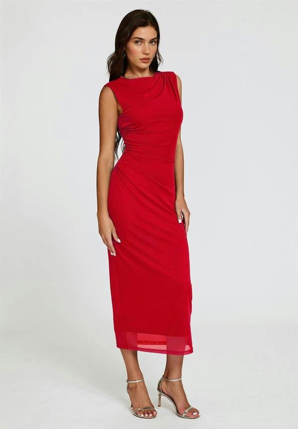 FS Collection Mesh Maxi Dress In Red