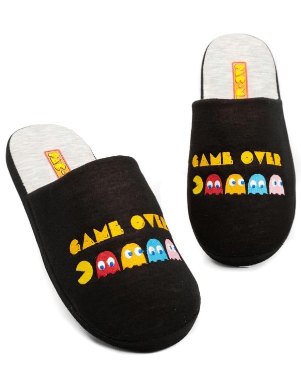 Pacman Mens Black Mule Slippers [dis]
