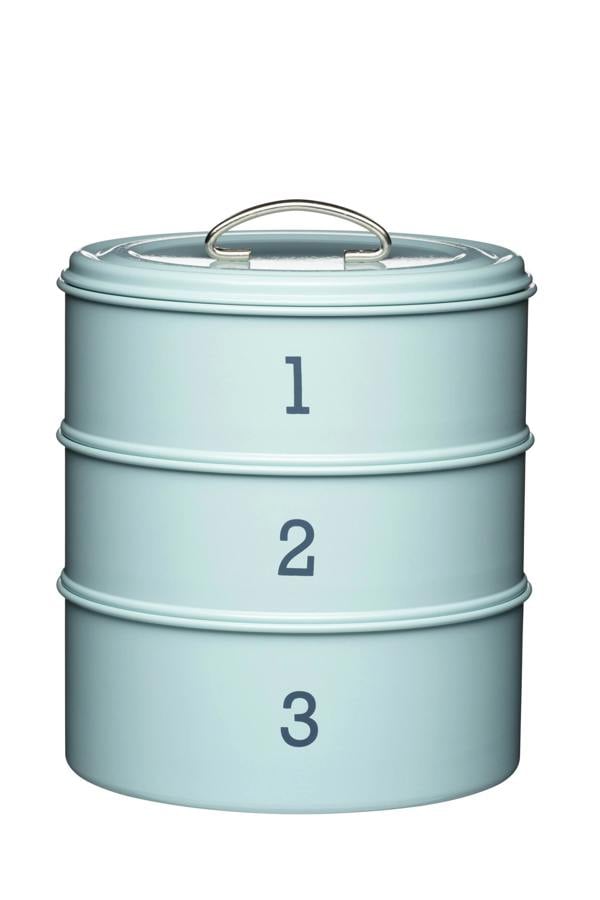 KitchenCraft Living Nostalgia Vintage Blue Three Tier Cake Tin Set