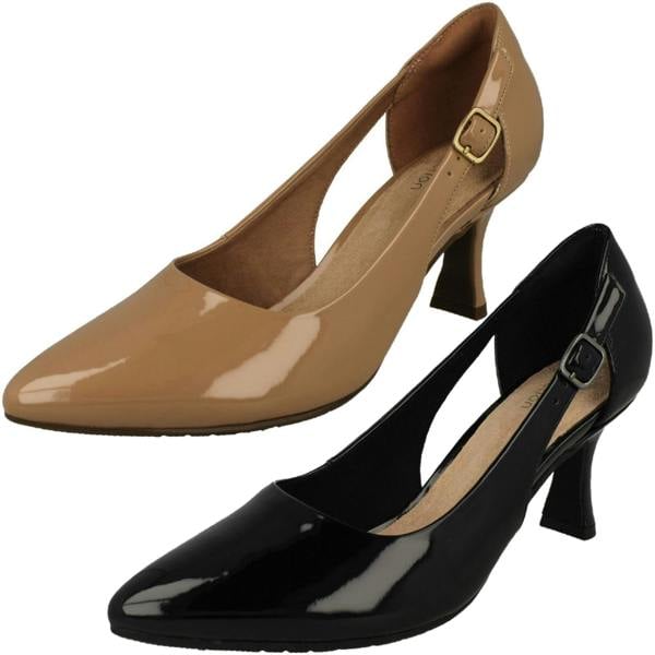 Clarks Ladies Clarks Cut Out Buckle Detailed Court Shoes Kataleyna Rae