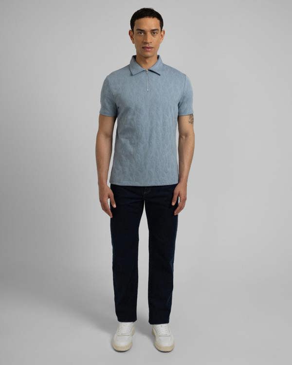 Steel & Jelly Norwood - Leaf Textured Polo Shirt