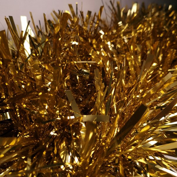 Samuel Alexander 10m (33ft) x 15cm Luxury Chunky Cut Tinsel Garland Christmas Tree Decoration - Gold
