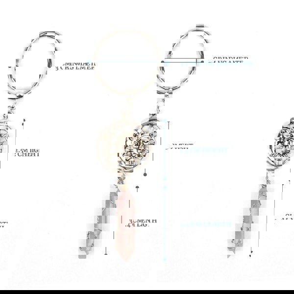 Myga Crystal and Zinc Keychain