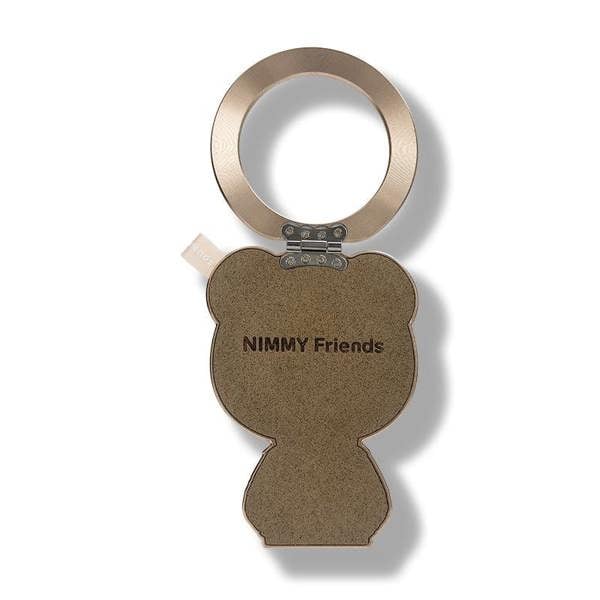 Nimmy Friends Nimmy Cool & Cute 2.0 Brown Bear Embroidery Magnetic Stand with MagSafe Brown - N-KM-BSZJ-11-B