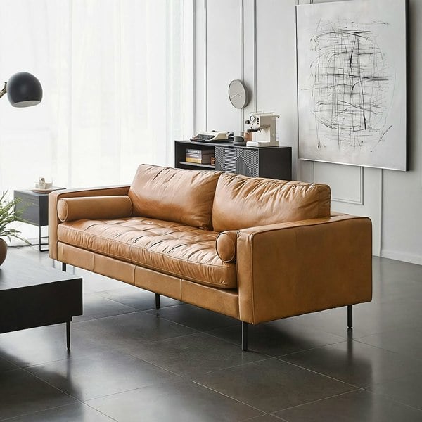 Fuller Brown Two Seater, Three Seater Sofa, Real Leather-Two Seater Sofa-Rit Concept-Rit Concept
