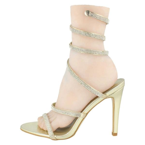Anne Michelle Ladies Anne Michelle Strappy Diamante Heels