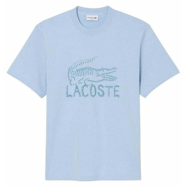 Lacoste Mens Logo Cotton T-Shirt - Blue - 