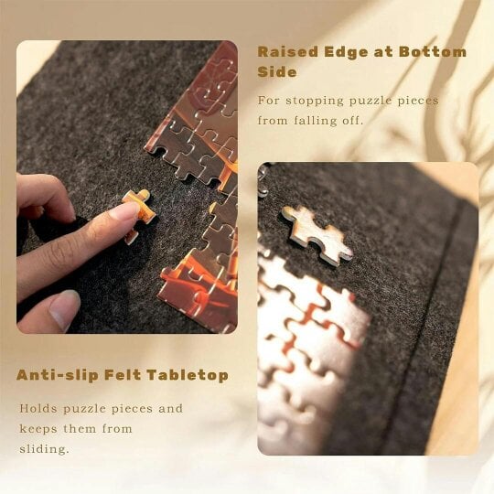 Havendro 1000PCS Tilting Puzzle Board with 2in1 Designed Stand Cover Felt Mat w/ 6 Drawer