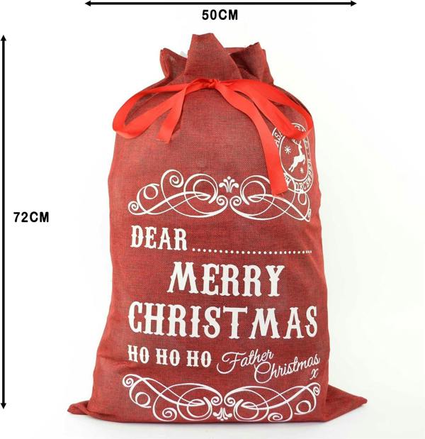 72cm Large Hessian Santa Sack with Personalisation Gap for Christmas Gifts image 5