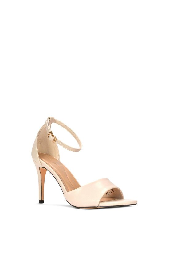XY LONDON Stiletto Heel Open Toe Sandals With Ankle Strap