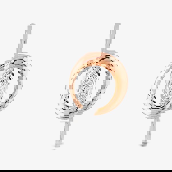 Rosa Lea Pave Intertwined Rings Band BJ-R2745CRG0.5M