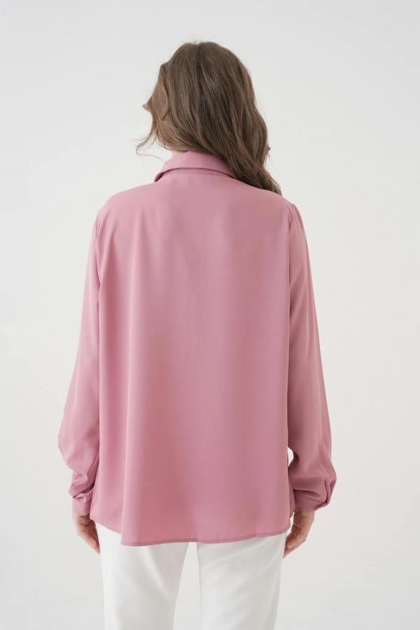 Hoxton Gal Relaxed Fit Long Sleeves Cuff Detailed Top