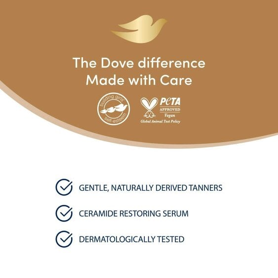 Dove Visible Glow Self-Tan Lotion Nourishing Care For Light to Medium Skin 400ml