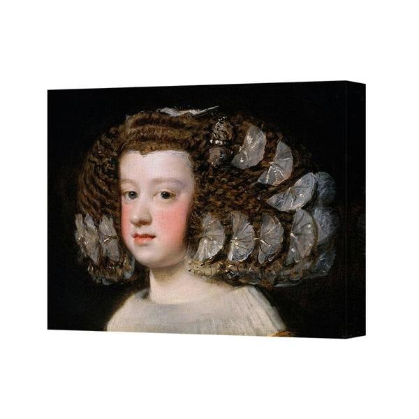 Benjamin Tate Design Classic Portrait Canvas Print Of A Young Woman With Elaborate Curled Hair