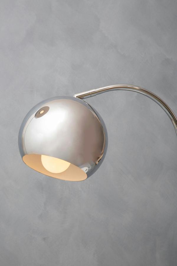 Fifty Five South Karter Chrome Finish Table Lamp With White Base