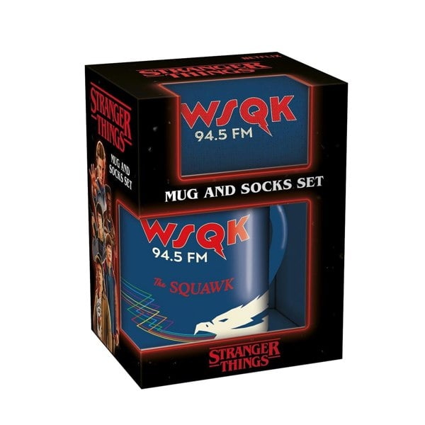 Stranger Things WSQK 325ml Mug and Sock Set - Blue