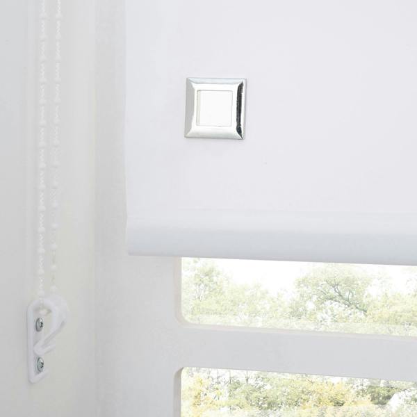 A.Unique Home Trimmable Square Eyelet Roller Blind - 4FT - WHITE - 120cm(W)x170cm(L)