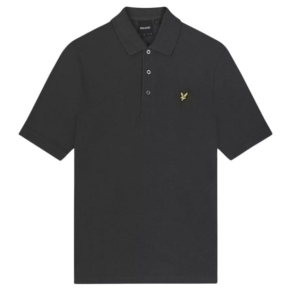 Lyle & Scott Short Sleeved Gunmetal Grey Argyle Polo Shirt XS