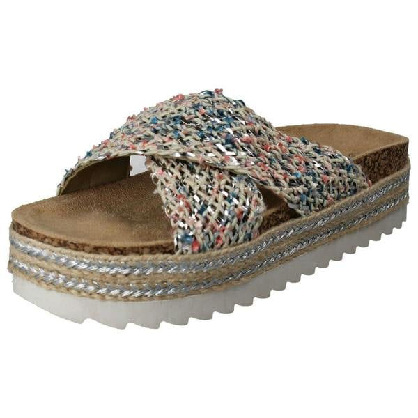 Spot On Ladies Spot On Chunky Sole Summer Mule