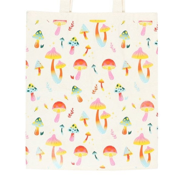 Serano Funky Fungi Mushroom Print Polycotton Tote Bag