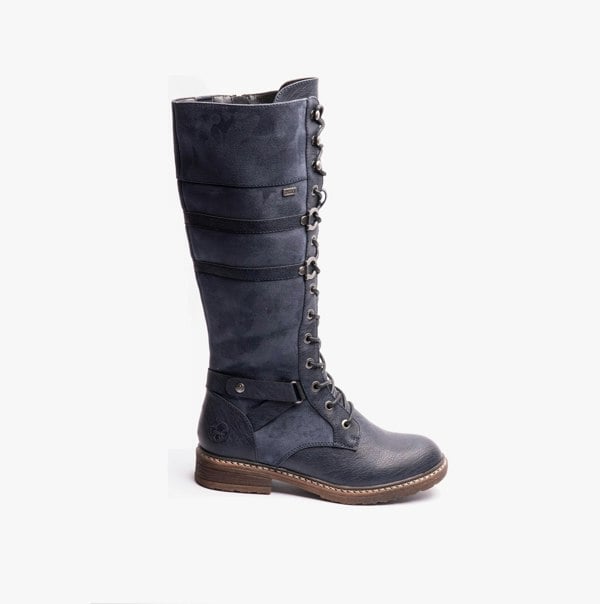 Rieker 94732-14 Womens Knee High Boots Blue