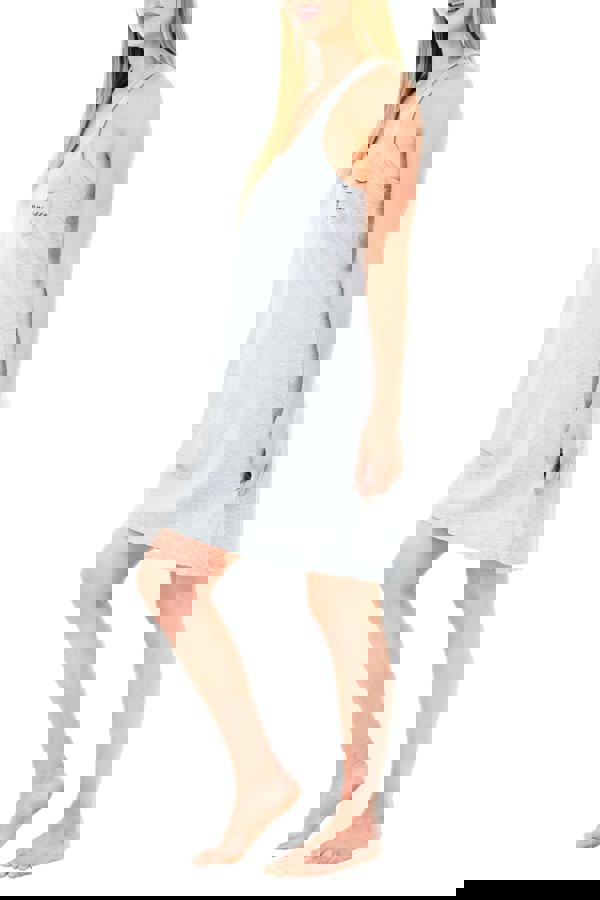 Smart Living Ladies Pocket Nap Queen Nightie - Grey Marl