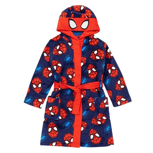 Spider-Man Boys Dressing Gown - Blue/Red