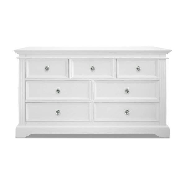 Gainsborough White 3 Over 4 Chest of Drawers with Crystal Handles