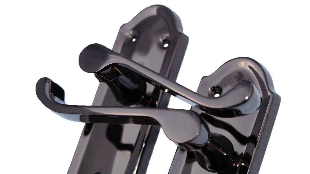 EDH Door Hardware Black Nickel Door Handles - Askworth Internal Door Handle Set for Internal Doors