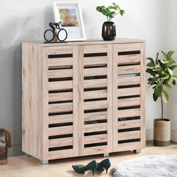 Swish Furniture Euston Modern 3 Door Shoe Storage Cabinet