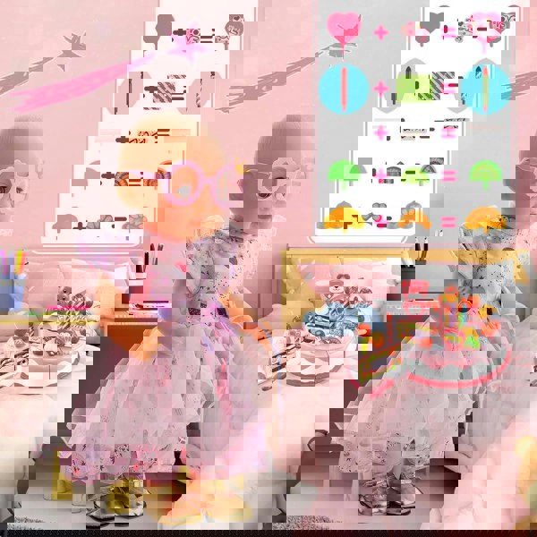 deAO Toys Baby Doll Birthday Clothes Set Pretend Play Cutting, and Doll Decorating Accessory Toys inches Baby Doll (Doll Not Included)