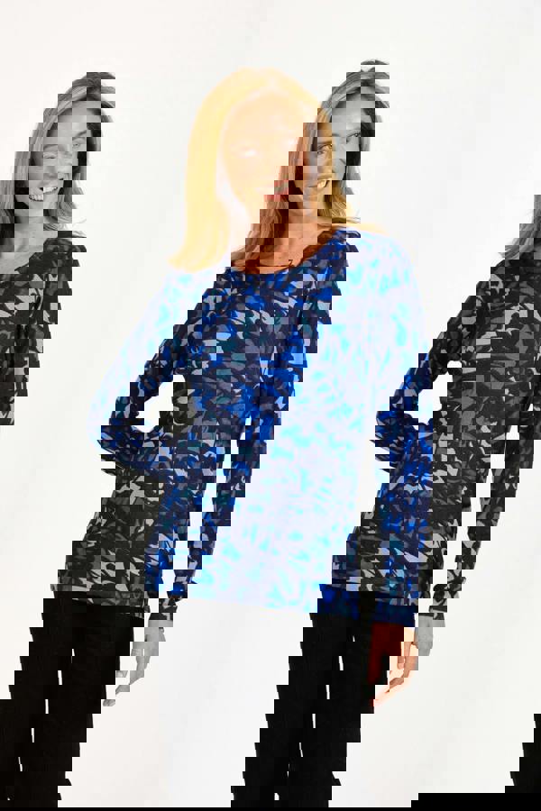 Abstract Butterfly Print Knit Jumper