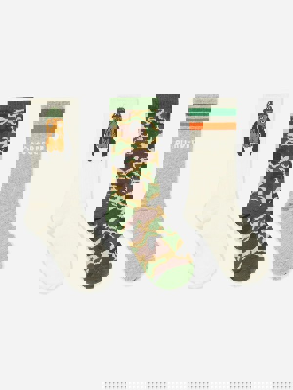 Mini Rodini Kids Bloodhound 3 Pack Socks Set in Multicolour