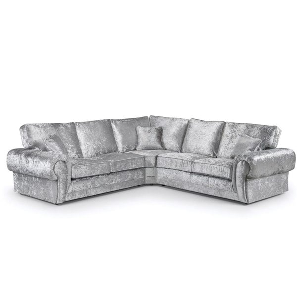 Furnishings For Less Chelsea Crushed Velvet Full Back 5 Seater Corner Sofa