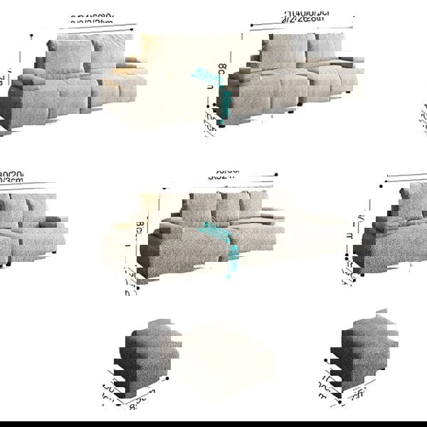 Cypress Two Seater, Three Seater, Four Seater Sofa, Linen-Rit Concept-Rit Concept