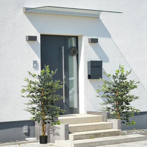 Wyld Haus Diraco Set Of 2 Artificial Ficus Style Trees For Indoor Decorative Use