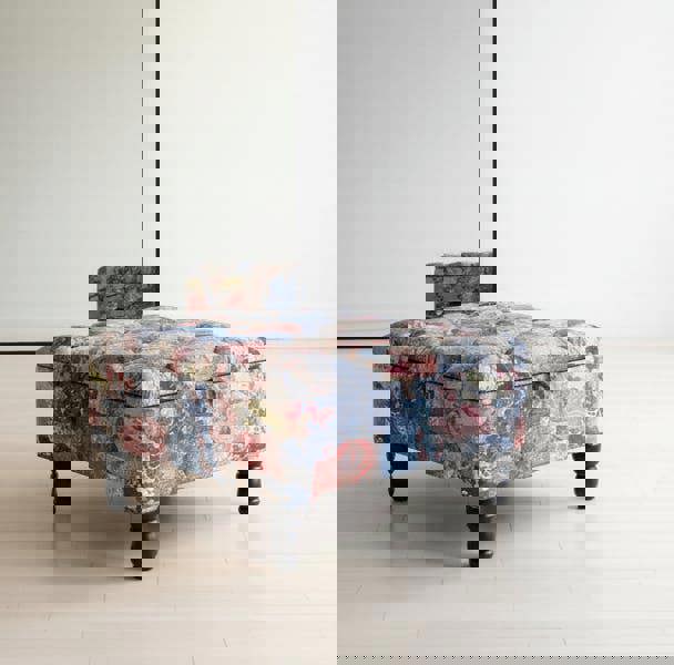 PREMIUM Ottoman storage square Demask multicolour - ISTOOLS