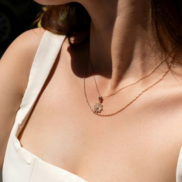 Spero London Four Leaf Clover Sterling Silver Necklace