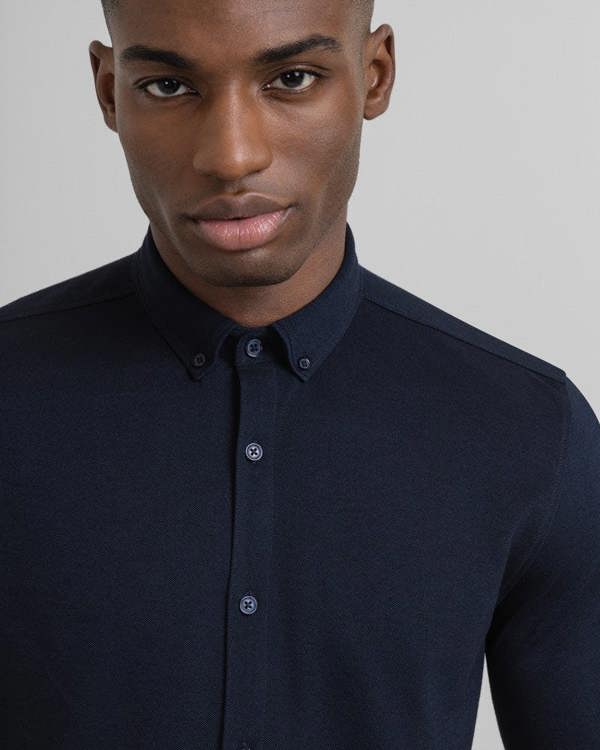 Steel & Jelly Pique Jersey Long Sleeve Shirt