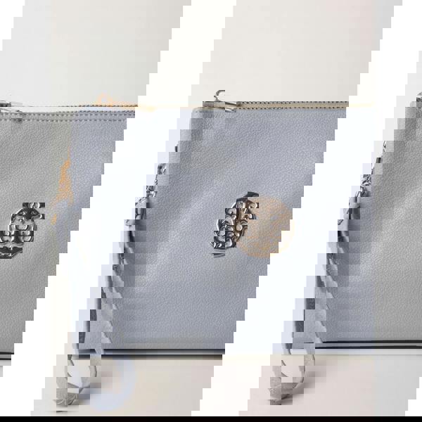 Blue Vanilla Clutch With Detachable Strap