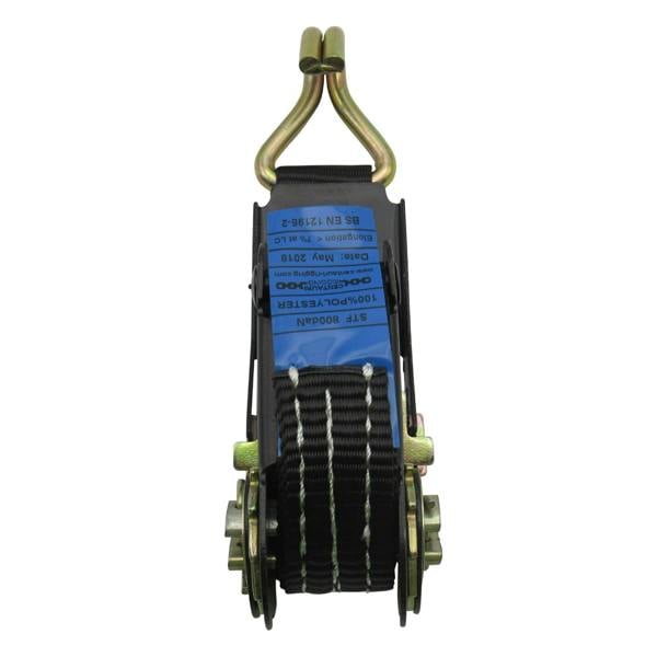 Tie Down Ratchet Straps 0.8T 8M x 25MM - Pack of 1-10 (Black Cargo Lashing Load J Hook)