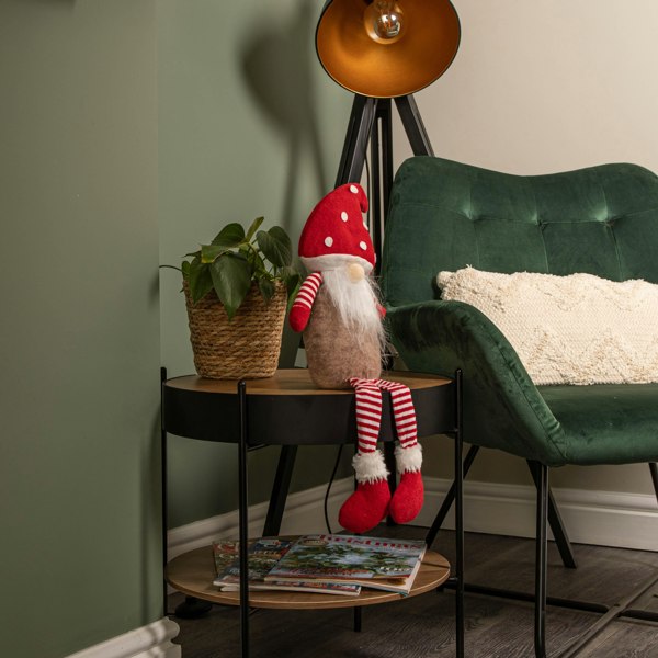 Samuel Alexander 53cm Red and White Sitting Gonk with Mushroom Hat and Dangly Legs