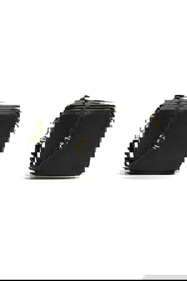 Pluspup Italian Genuine Leather Crossbody Bag with Double Zipper Compartments