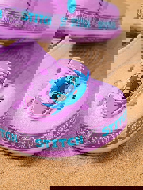 Disney Girls Purple Stitch Clogs
