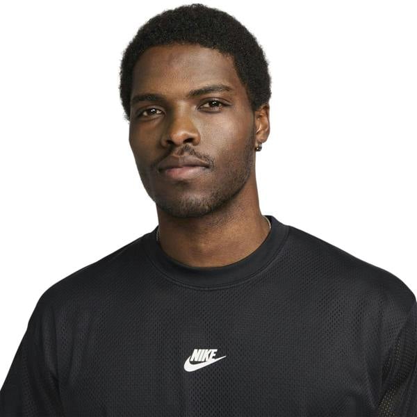 Nike Mens Swoosh Crew Neck Regular T-Shirt - Black - 