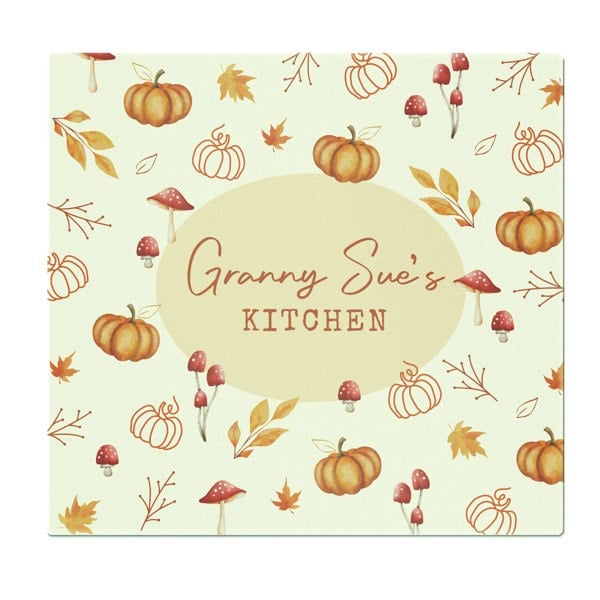 Personalised Memento Company Personalised Pumpkin Glass Chopping Board
