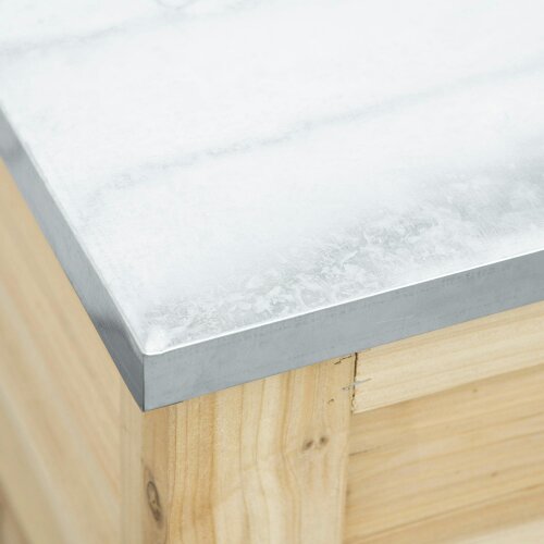 Wyld Haus Keno Fava Panelled Wood And Metal Outdoor Storage Box 155 Litre